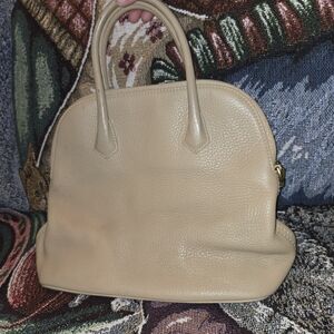 Coach Beige Leather Satchel
